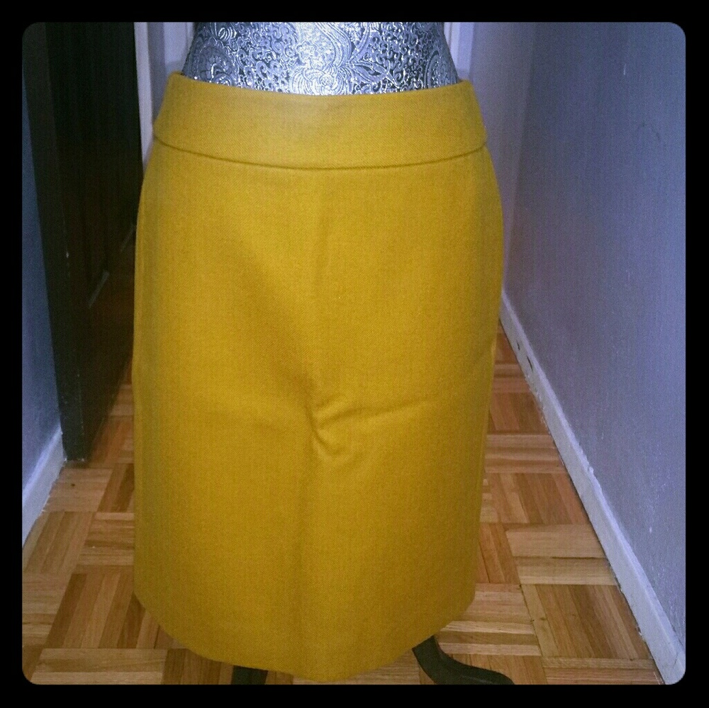 J. Crew 100% Wool Midi Skirt